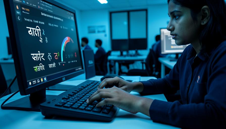 Hindi & English Typing computer course training at NRK Computer Academy, Benipur
